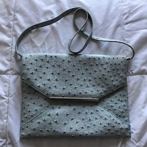 Merona Clutch Purse Faux Ostrich Leather